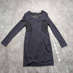 Country road purple and black long sleeve wool dress Size large